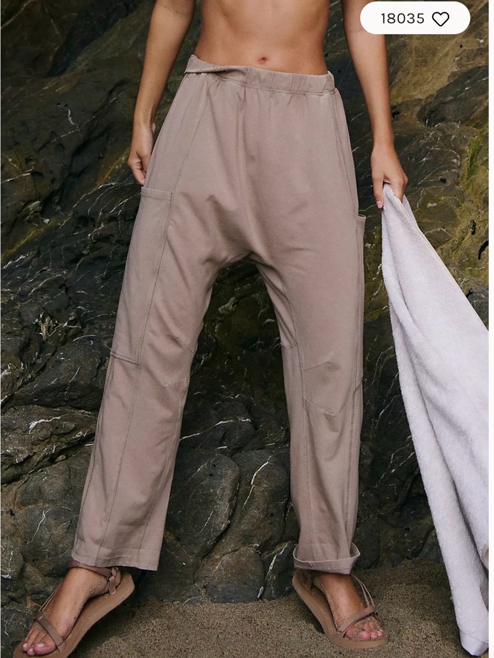 Free people hotshot pants in grey